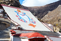 Drepung monastery, lhasa, shoten festival